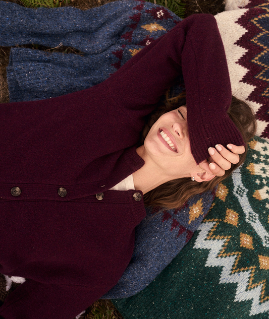 Coastal Merino Crewneck Cardigan