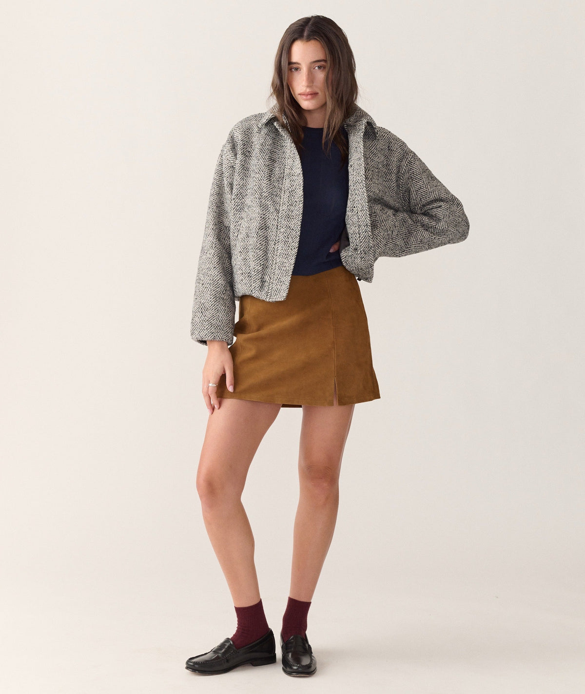 Chelsea Herringbone Bomber