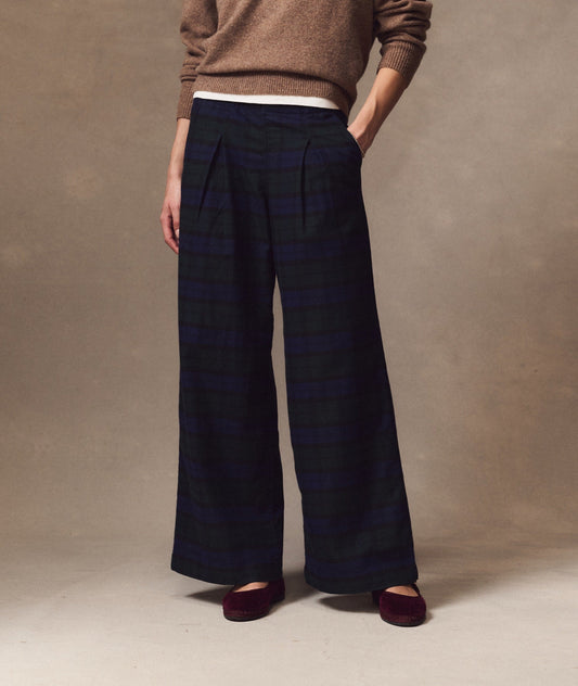 Allison Pleated Moleskin Trouser