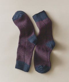 Navy/Burgundy Birdseye