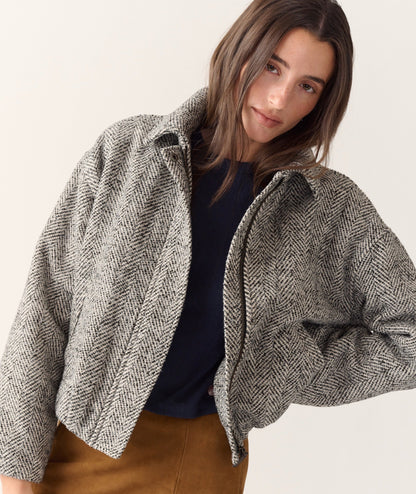 Chelsea Herringbone Bomber