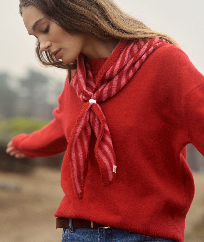 Coastal Merino Triangle Scarf